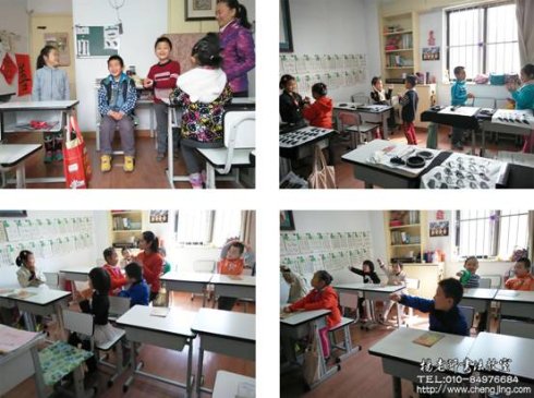 這是我們書法教室的快樂課堂，老師很會引導我們， 在游戲中不但讓我們感受了快樂，增進了與同伴互助合作的精神， 還明白了很多做人做事道理。