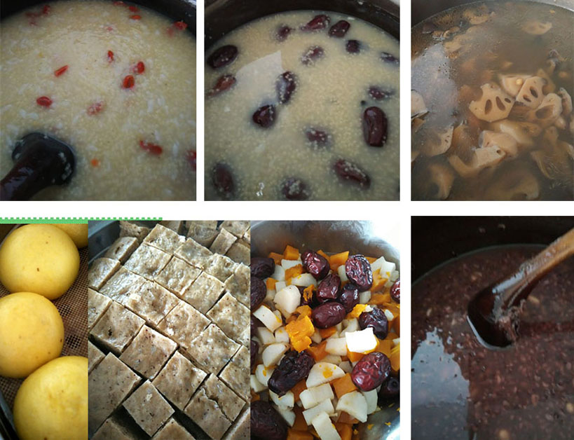 同樣的小米粥加入不同食材以點綴口感更好，我們自己做的棗糕深受大家的喜愛，孩子們常常是嘴還想吃，但肚子口袋已沒有空間容納。呵呵……您現(xiàn)在聞到香味了嗎