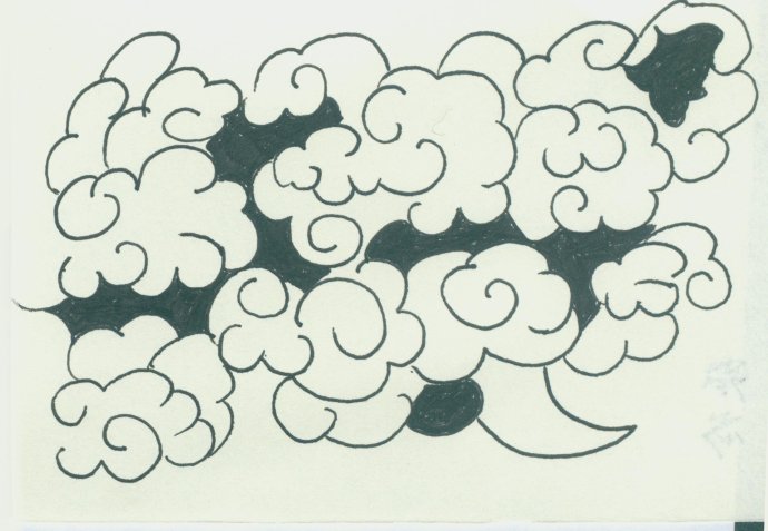 配圖：學(xué)員硬筆國畫習(xí)作展示