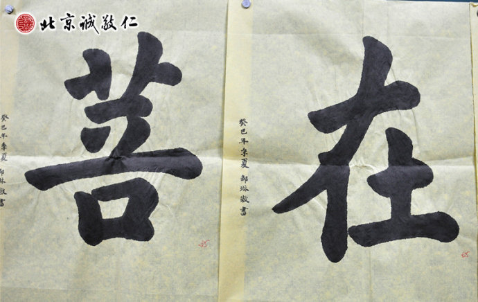 2013年8月份書法習作：菩、在