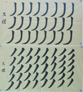 傅先生書法學(xué)習(xí)相冊:撇